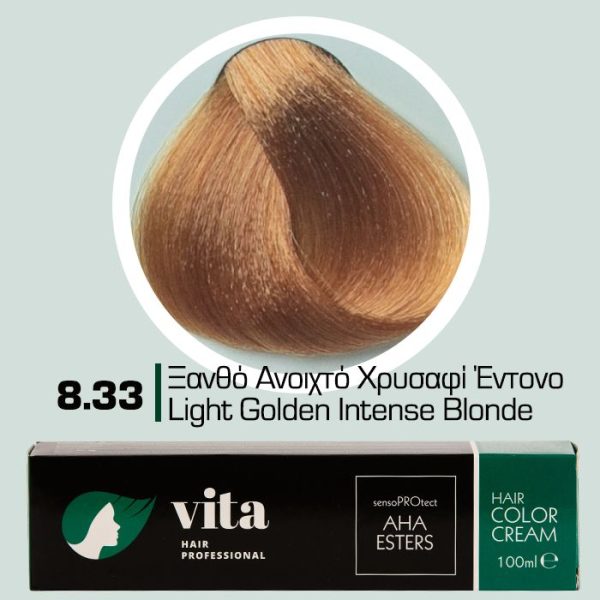 8.33 Ξανθό Ανοιχτό Χρυσαφί Έντονο 100ml - Αναλογία Ανάμιξης 1:1