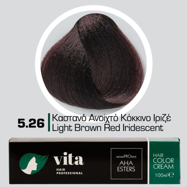 5.26 Καστανό Ανοιχτό Ιριζέ Κόκκινο 100ml - Αναλογία Ανάμιξης 1:1