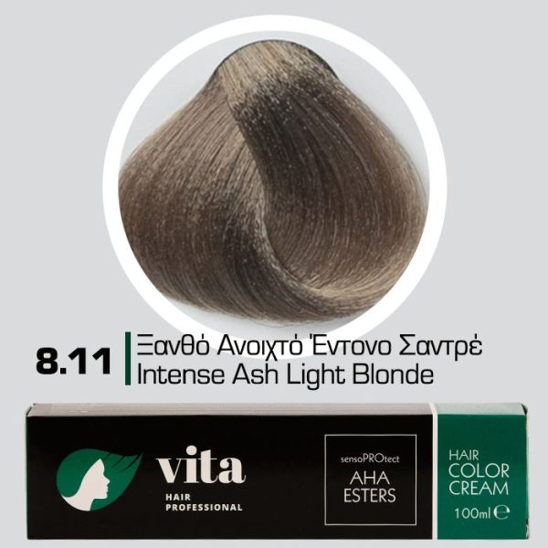 8.11 Ξανθό Ανοιχτό  Έντονο Σαντρέ 100ml - Αναλογία Ανάμιξης 1:1