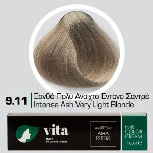9.11 Ξανθό  Πολύ Ανοιχτό  Έντονο Σαντρέ 100ml - Αναλογία Ανάμιξης 1:1