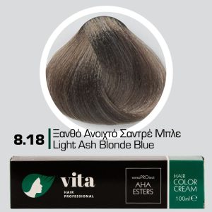 8.18 Ξανθό Ανοιχτό Σαντρέ Μπλε 100ml - Αναλογία Ανάμιξης 1:1