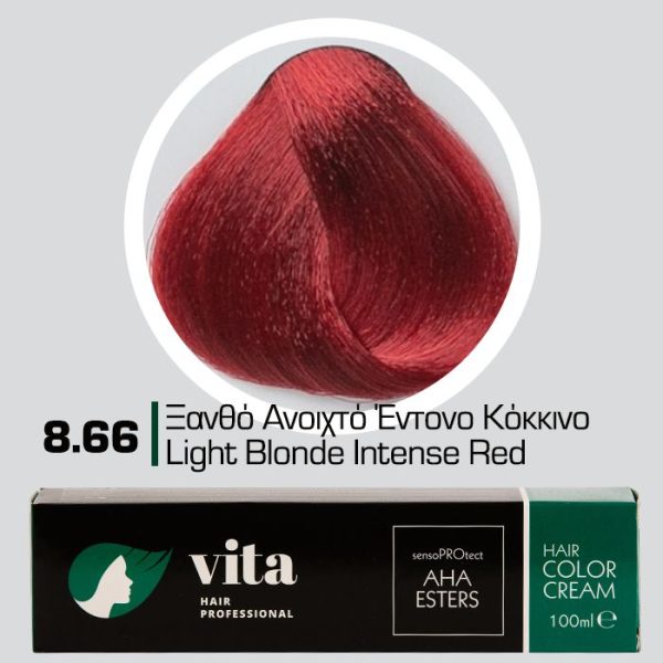 8.66 Ξανθό Ανοιχτό Έντονο κόκκινο 100ml - Αναλογία Ανάμιξης 1:1