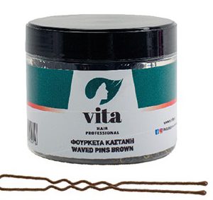 Φουρκέτα VITAHP ΤΚ-126 (60mm) Βάζο - Καστανή 250gr.