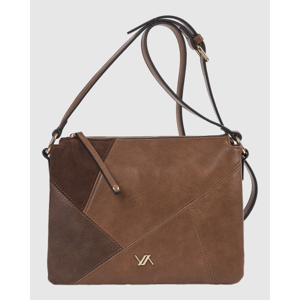 16-0008900-Brown-600x600 Verde Γυναικεία Τσάντα Χιαστί 16-0008900 Καφέ - Image 1